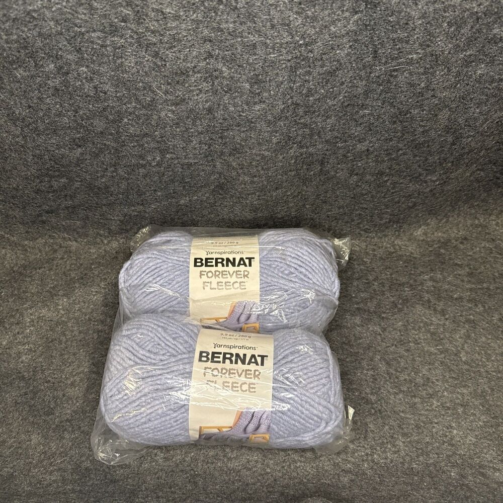 Yarn Bernat Forever Fleece Rolling Juniper- 2 Pack of 280g/9.9 oz